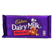 CADBURY DAIRY MILK FRUIT NUT 180GR