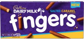 CADBURY DAIRY MILK FINGERS SALTED CAR.114GR