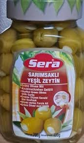 SERA YESIL ZEYTIN SARIMSAK DOLGU 700GR