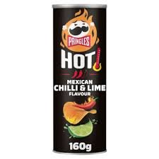 PRINGLES HOT CHILLI&LIME 160GR