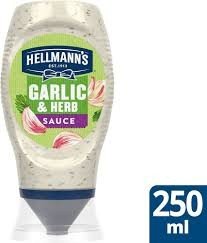 HELMANNS GARLIC & HERB SAUCE 250ML